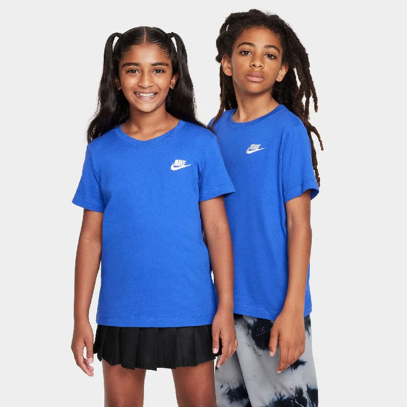 Nike Sportswear Juniors' Embroidered Futura T-Shirt / Game Royal