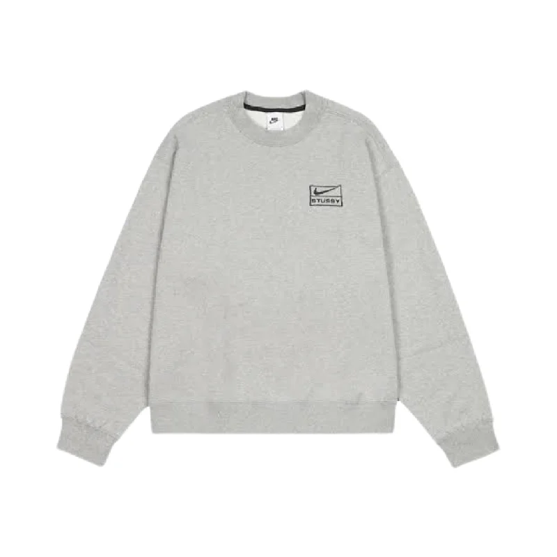 Stussy x Nike Crewneck Fleece Grey SS23