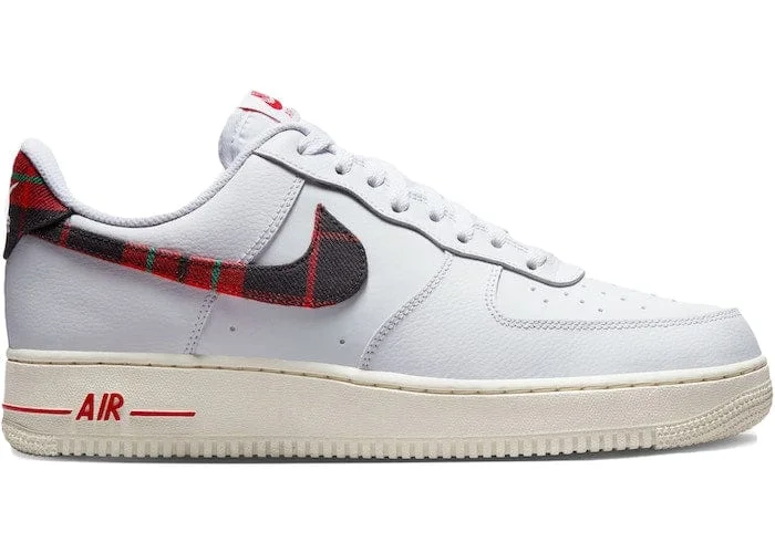 Nike Air Force 1 Low '07 LV8 Tartan Plaid White University Red