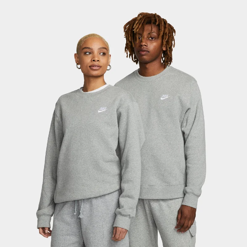 Nike Sportswear Club Fleece Crew Dark Grey Heather / White