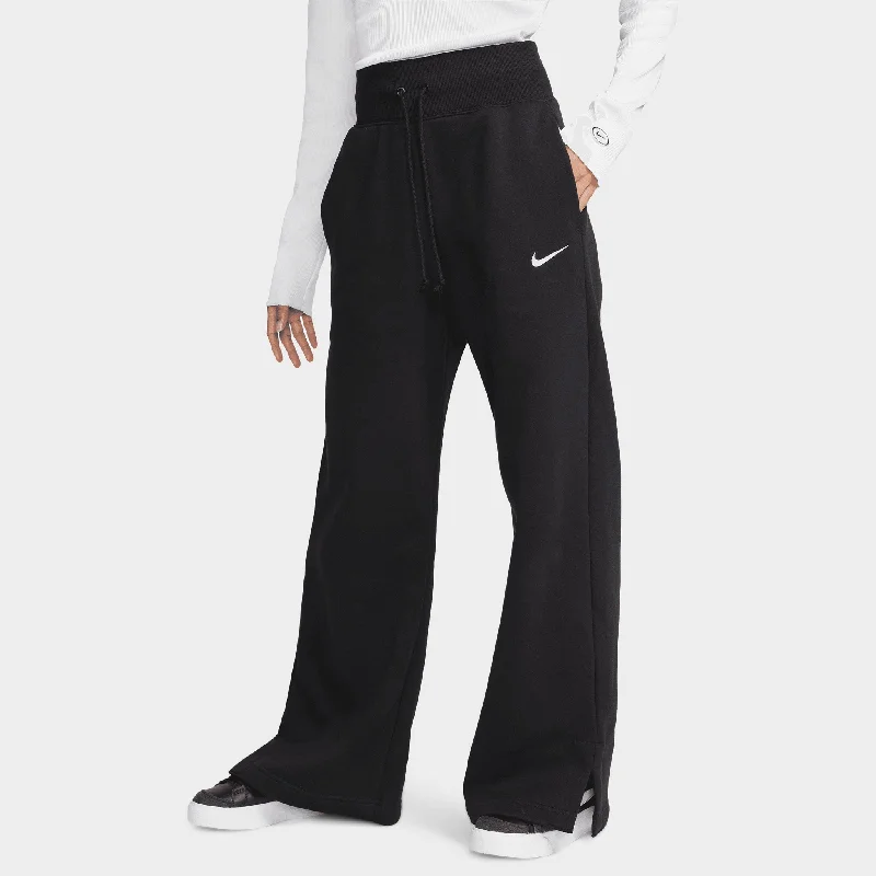 Nike Sportswear Women's Phoenix Fleece High-Waisted Wide-Leg Tracksuit Bottoms Black / Sail