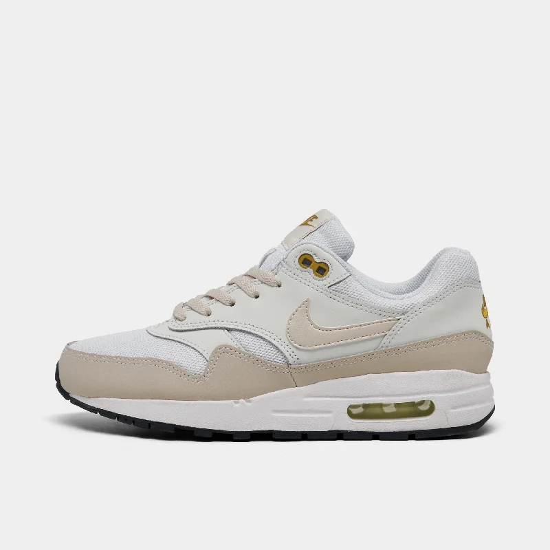 Nike Air Max 1 GS White / Light Orewood Brown - Bronzine