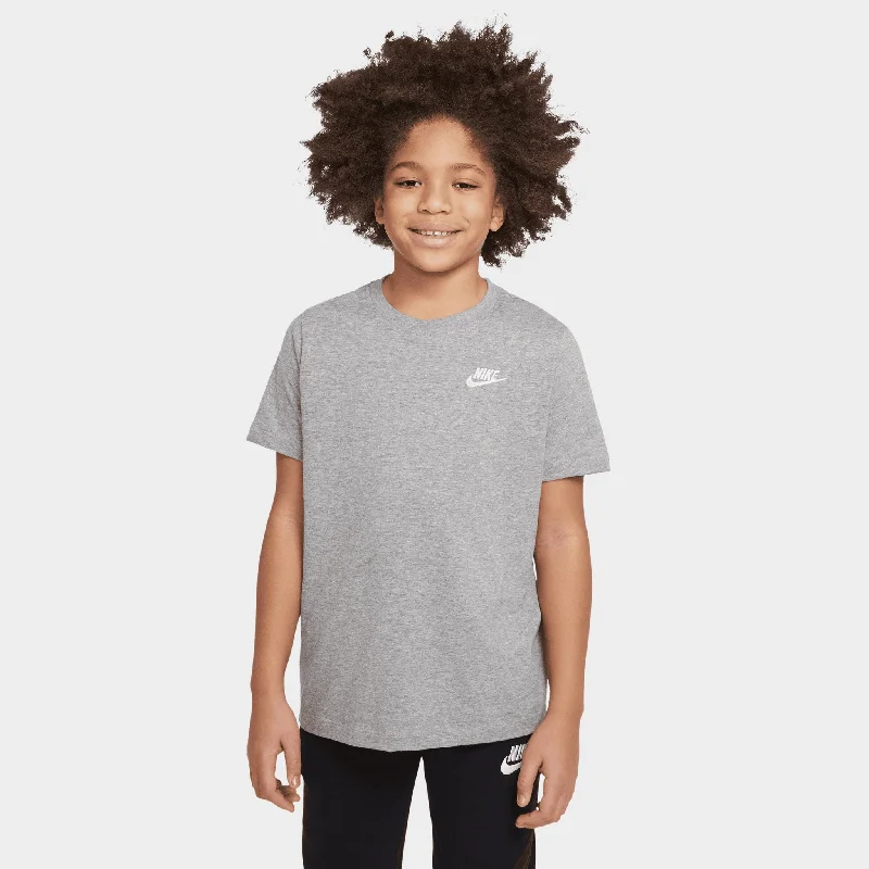 Nike Sportswear Juniors' Embroidered Futura T-Shirt / Dark Grey Heather