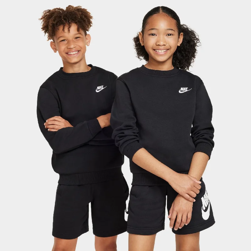 Nike Juniors' Club Fleece Crewneck / Black