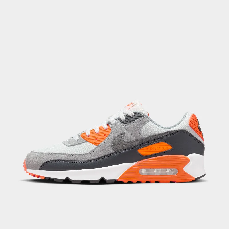 Nike Air Max 90 Summit White / Smoke Grey - Safety Orange