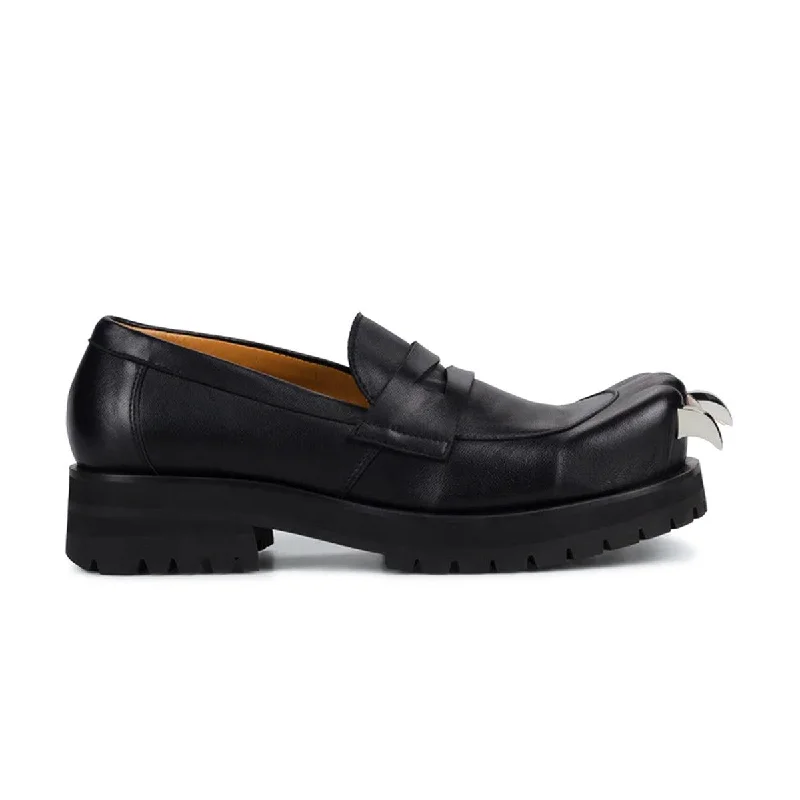 Leather Moccasin Moggies 'Black'